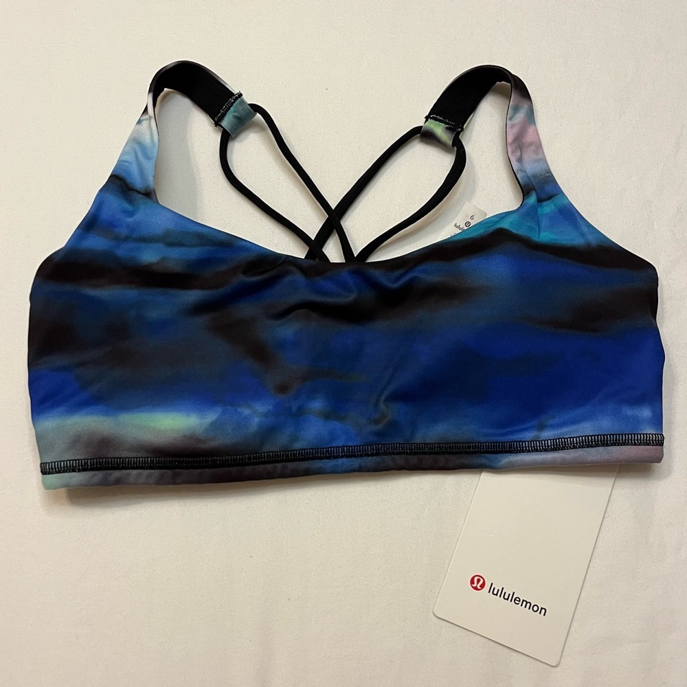 NWT Lululemon Free To Be Blue Sports Bra